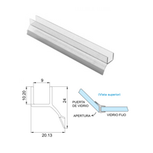 Perfil de Policarbonato Xochimilco Tipo Sellado Lateral a 135° con Aleta Rígida y Flexible Combinada herralum