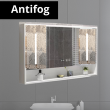 Botiquín Premium San Carlos 90x70x13 Sin o Con 3 Tonos De Luz Led+ Dimmer + Antifog +Reloj + Temperatura