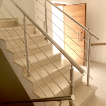 Railing with handrail and tube of average 1.80 meters