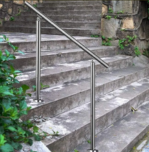 Stainless Steel Handrail with Mobile Support for Installation from 90° to 45° in Both Directions Herralum