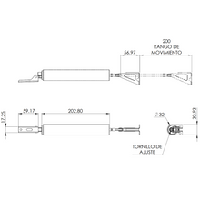 Herralum 1022 pneumatic door closer with brake for light doors or mosquito nets