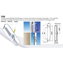 Handle for Pichilingue 1257 Handle, with SKU 1258 Keys.