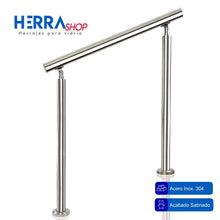 Stainless Steel Handrail with Mobile Support for Installation from 90° to 45° in Both Directions Herralum