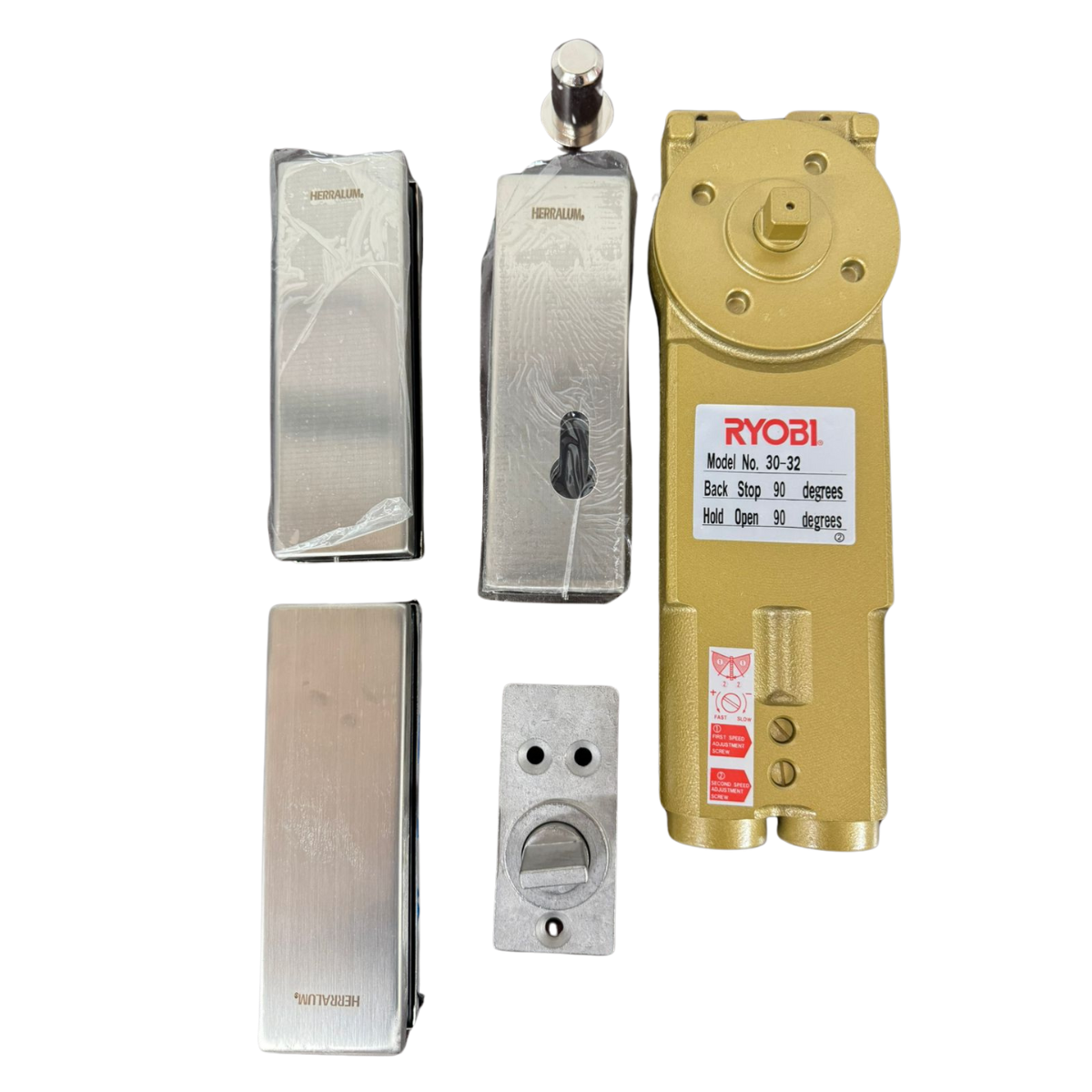 Kit Bisagra Oculta Para Línea De 4” Para Puertas De Hasta 110kgSKU 1012002SA herralum