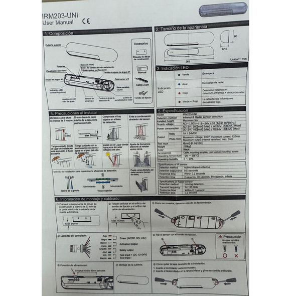 Sensor Combinado RITS IRM303 Unidireccional herralum