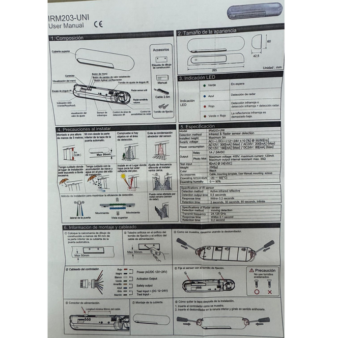 Sensor Combinado RITS IRM303 Unidireccional herralum