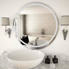 60 cm circular mirror with frosted border