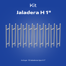 Paquete 10 Jaladeras tipo H 1" 1403 Herralum
