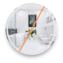 60 cm circular mirror with frosted border