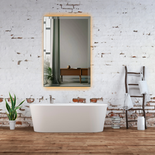 Rectangular mirror with beveled and rear LED lights 60x80 cm