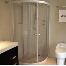 Bathroom Cancel With Curved Tempered Glass Herralum 