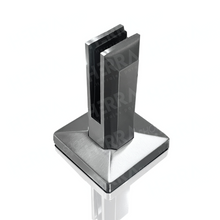 Miniposte Rectangular Satin de 16 cm de alto Para Barandal de Cristal Templado de 8 a 13mm Herralum