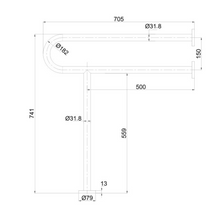 Barra De Seguridad Fija Muro A Piso Herralum Acero Inox.