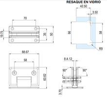 Kit Cancel Abatible Incluye Bisagras + Conectores + Jaladera