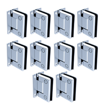 Paquete 10 piezas Bisagra Muro a Vidrio 180° Para Puerta De Cristal Templado Herralum