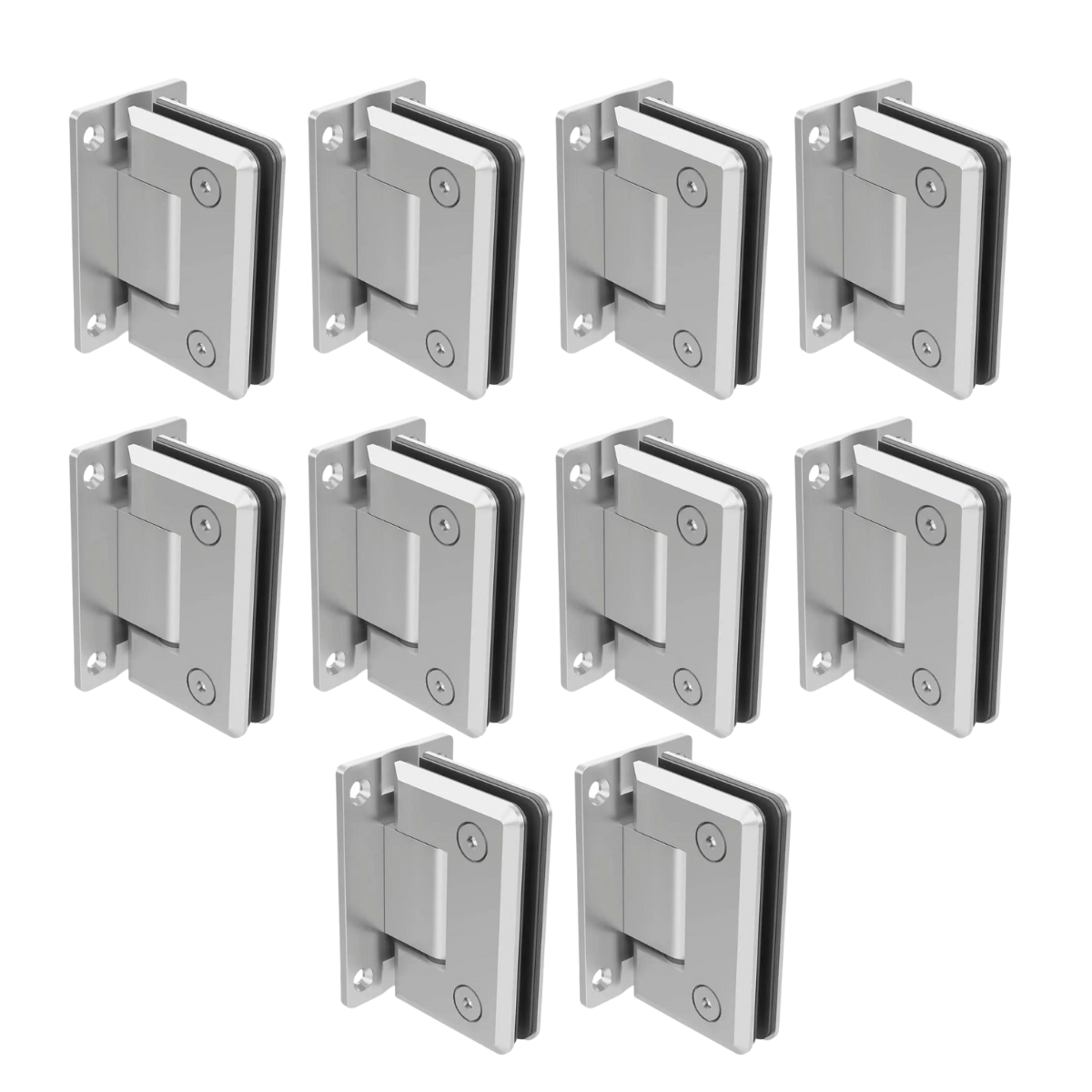 Paquete Bisagra Muro a Vidrio 180° Para Puerta De Cristal Templado