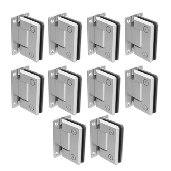 Paquete 10 piezas Bisagra Muro a Vidrio 180° Para Puerta De Cristal Templado Herralum