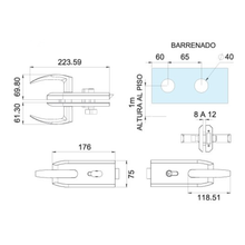 Loreto Sheet Metal Double Handle Butterfly Key SKU 1173