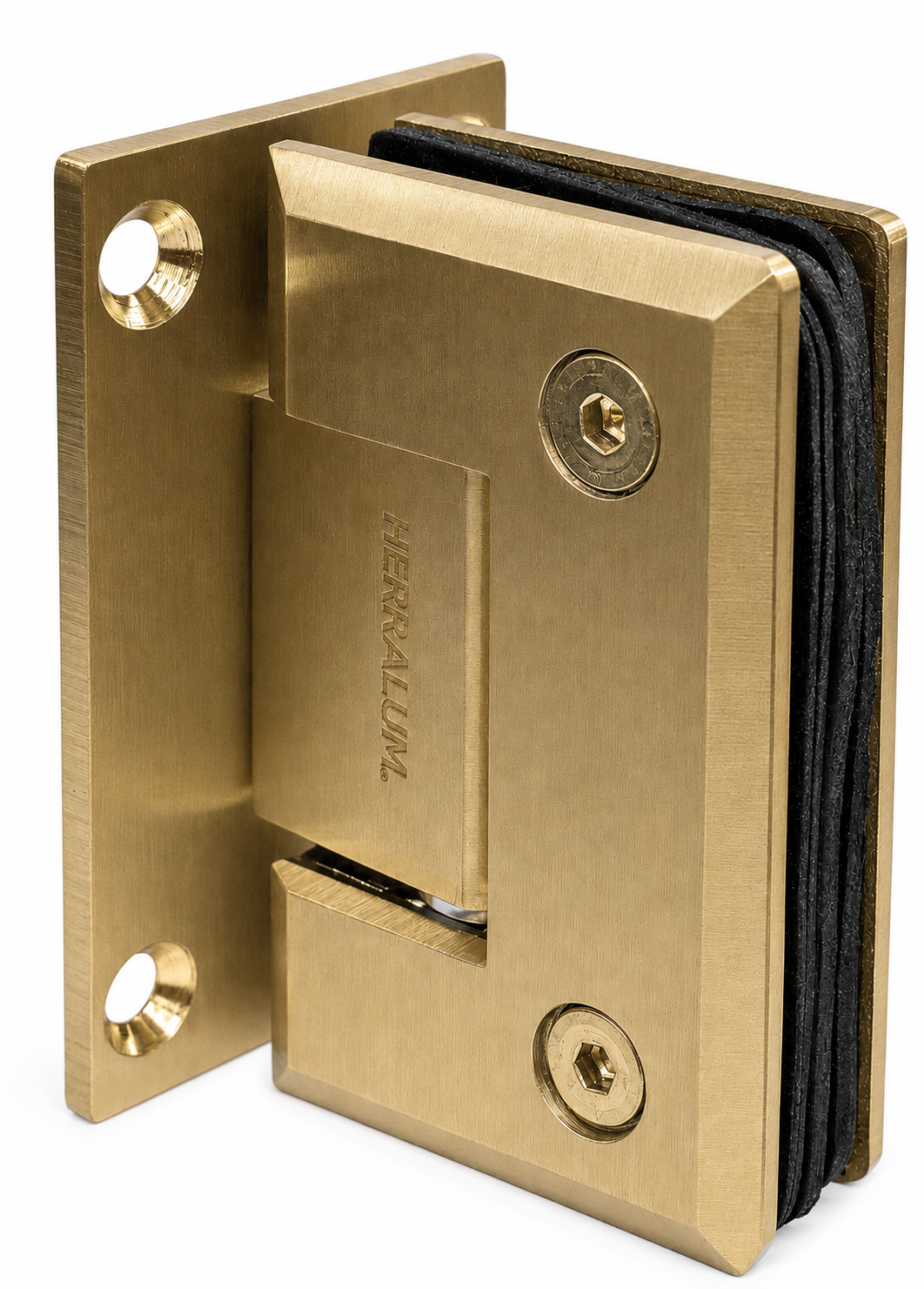 Bisagra Muro Vidrio Herralum 8-12mm Acero Inoxidable Para Puerta De Cristal