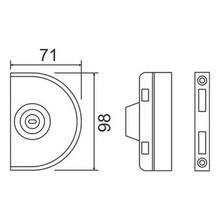CHAPA DOBLE CERRADERA SIN RESAQUE A MURO HERRASHOP