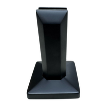 Miniposte Rectangular Negro de 16 cm de alto Para Barandal de Cristal Templado de 8 a 13mm Herralum