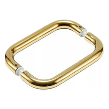 Jaladera dorada para puerta de baño de cristal Tipo C 3/4" Herrashop