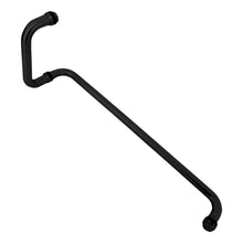 Glass bathroom door handle with towel rail measuring 15cm-45cm