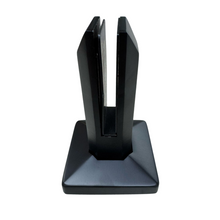 Miniposte Rectangular Negro de 16 cm de alto Para Barandal de Cristal Templado de 8 a 13mm Herralum