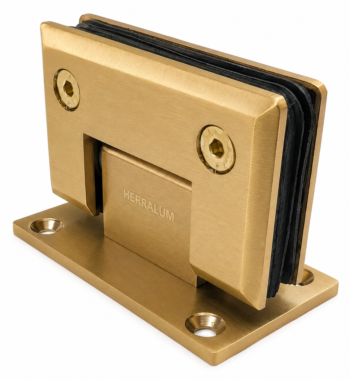 Bisagra Muro Vidrio Herralum 8-12mm Acero Inoxidable Para Puerta De Cristal