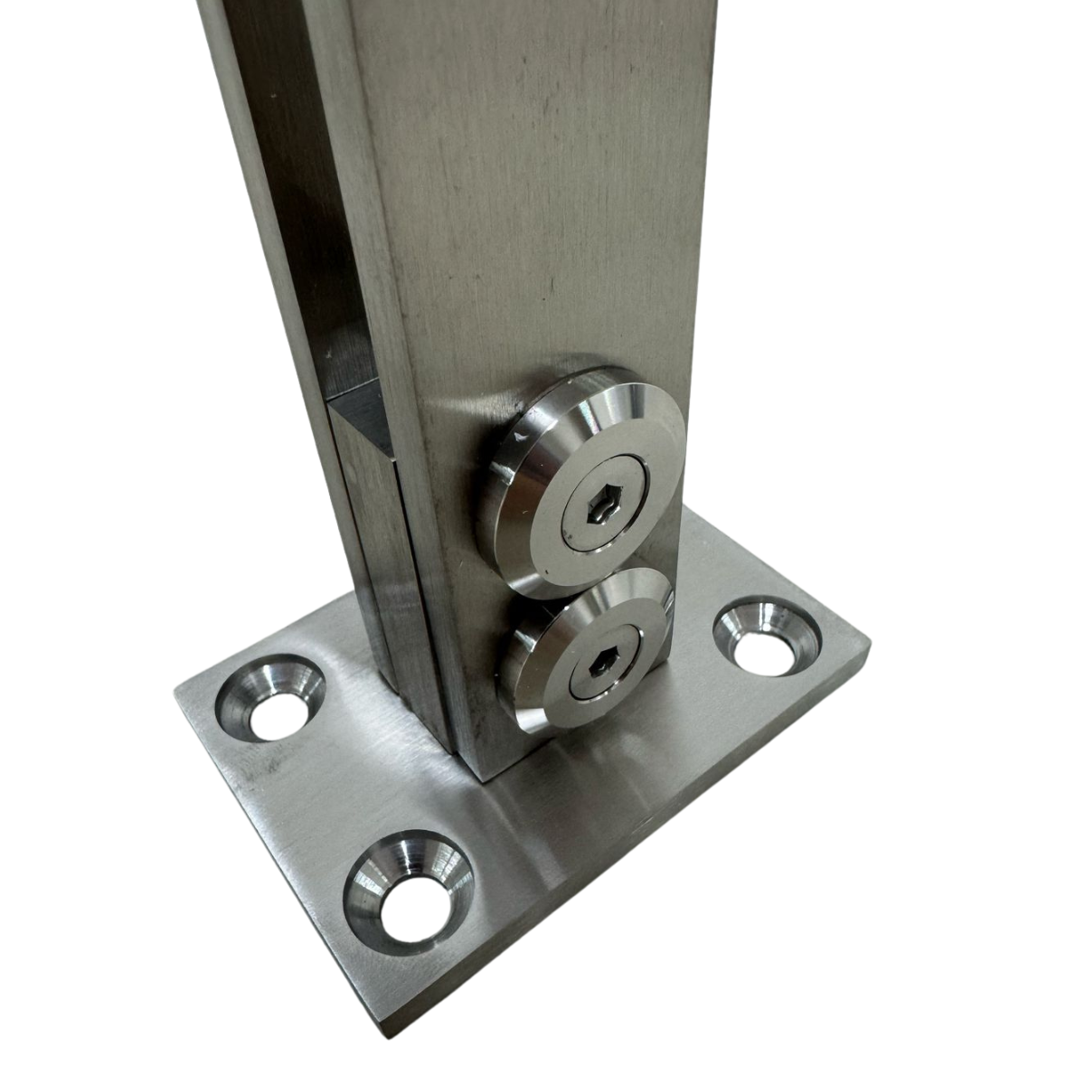 Poste de Placa Sólida Para Barandal De Cristal