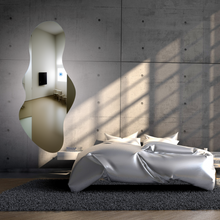 Espejo cuerpo completo con forma 2 tonos de luz azul y blanco 68x150 herrashop