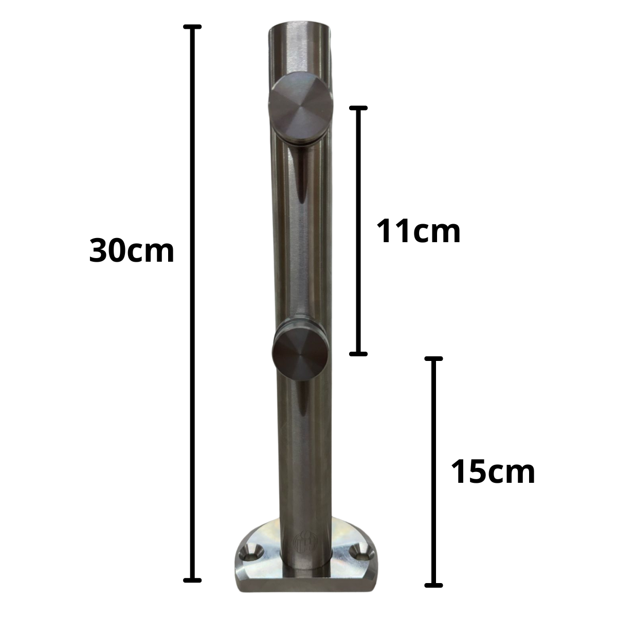 Mini Postes Desfasado 30cm Herralum De Acero Inoxidable Para Barandal