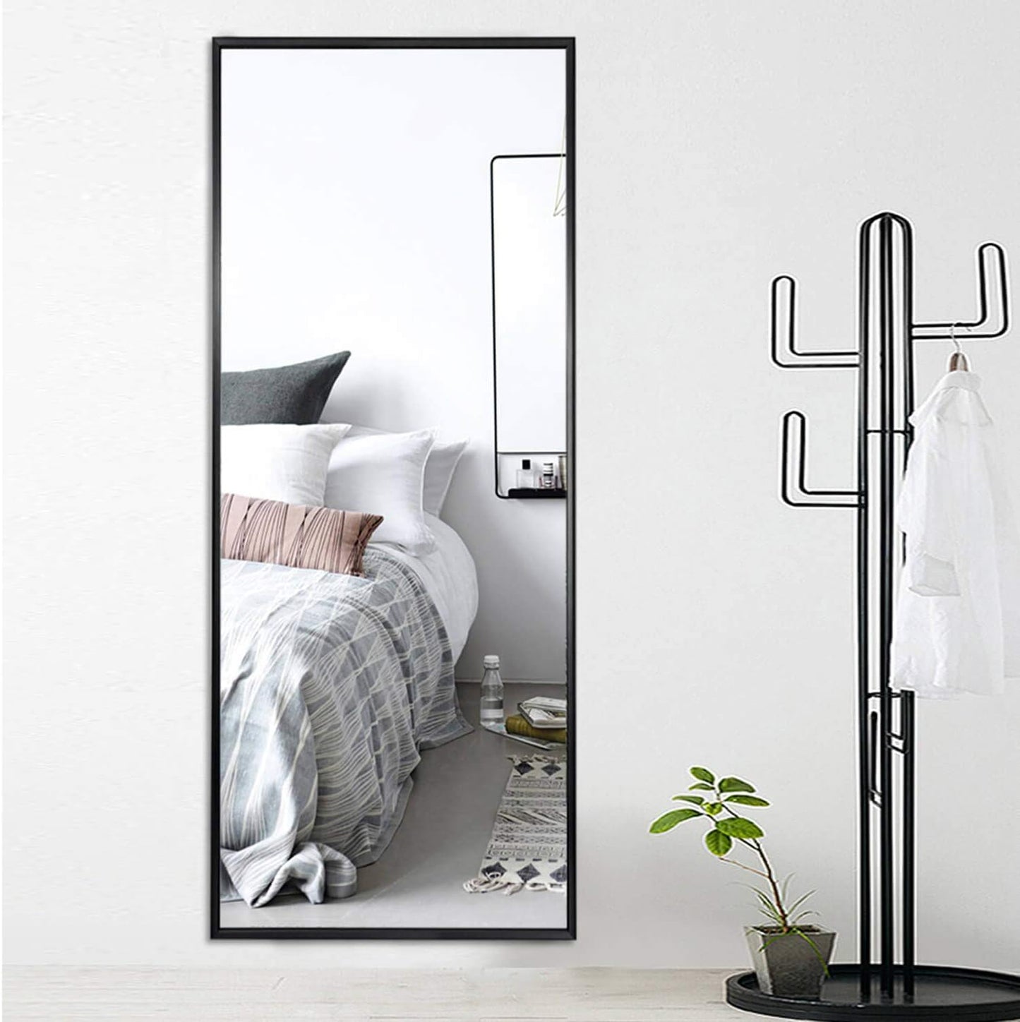 Espejo fullbody en forma rectangular con marco de aluminio 60x150 cm Herrashop