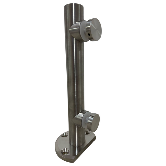 Miniposte Satin Nuevo León 25cm Herralum Para Barandales De Cristal Templado
