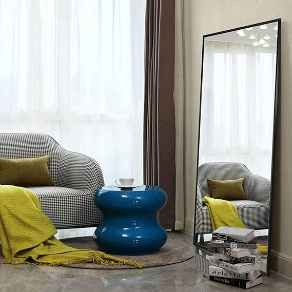 Espejo fullbody en forma rectangular con marco de aluminio 60x150 cm Herrashop