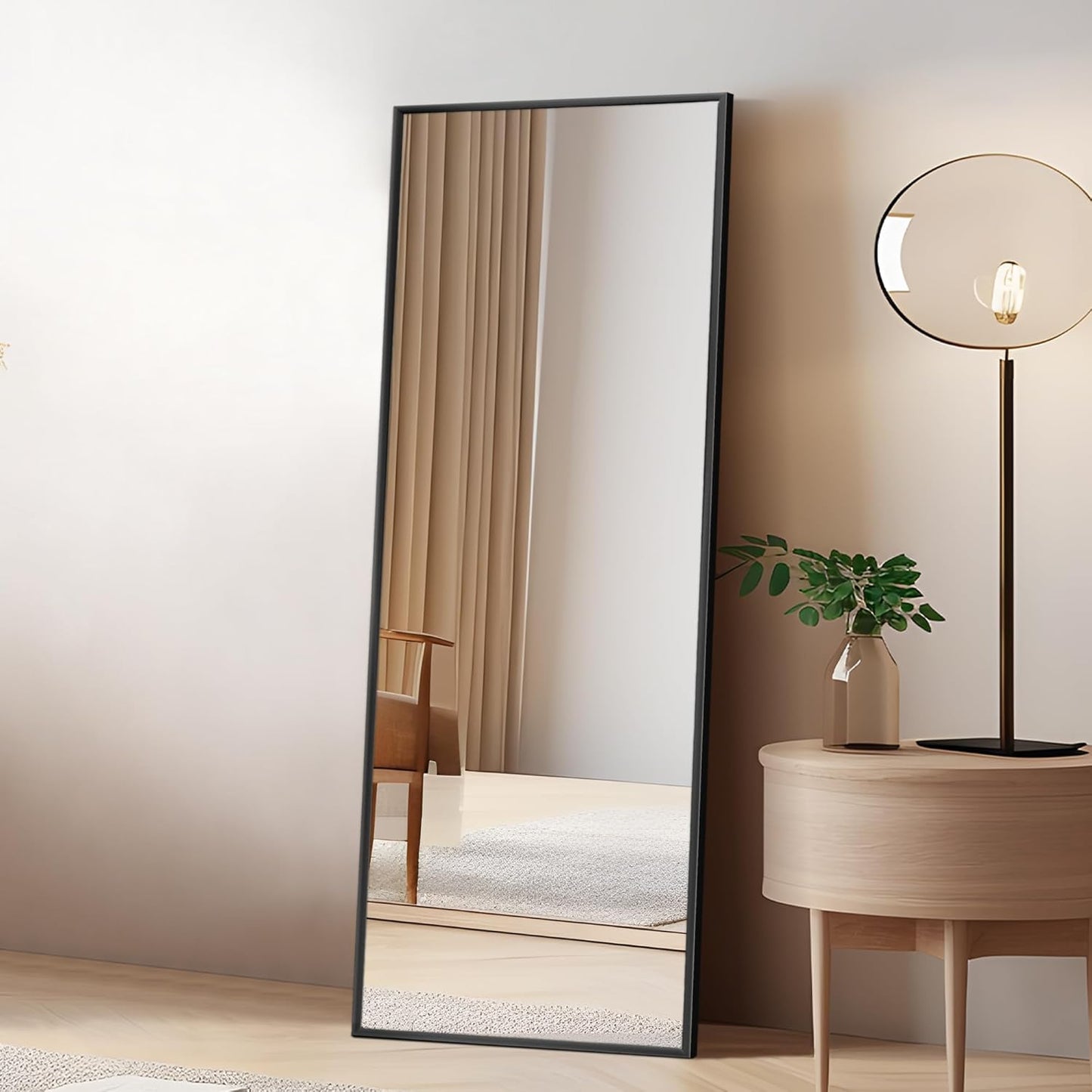 Espejo fullbody en forma rectangular con marco de aluminio 60x150 cm Herrashop