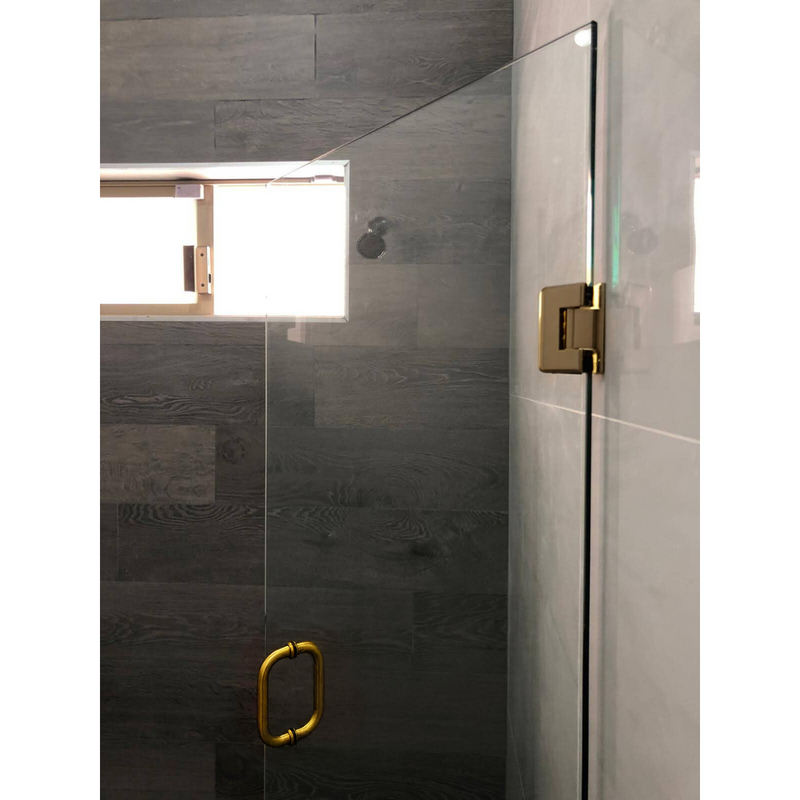 "Cancel de baño abatible Herralum  cristal templado 10 mm"