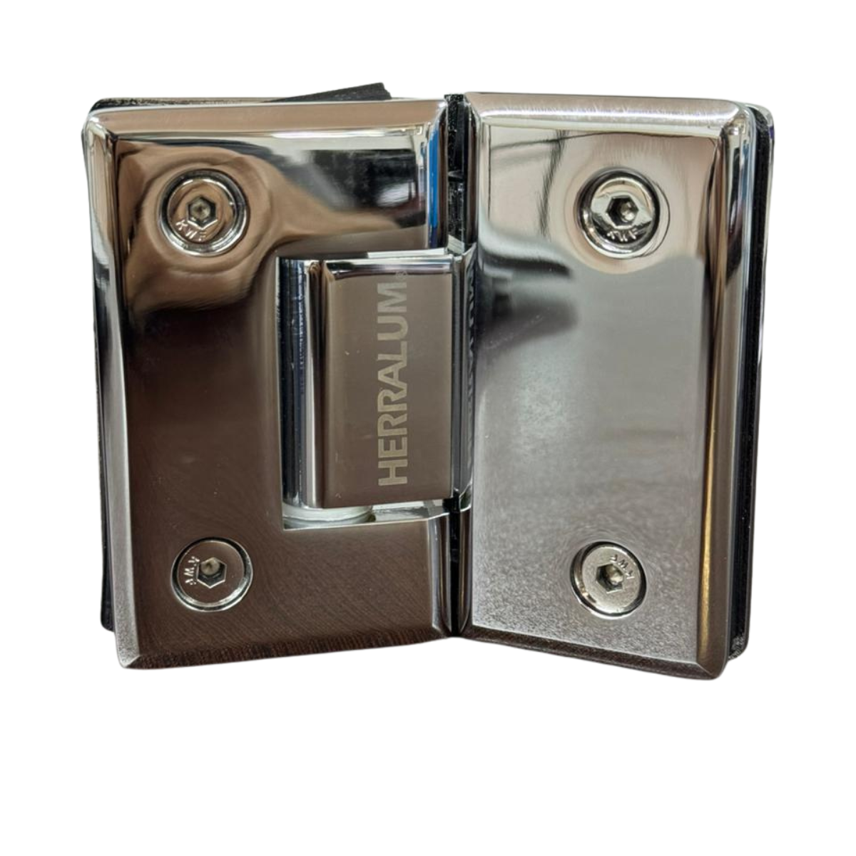 Bisagra Vidrio a Vidrio Para Angulo de 135º Para Puertas en Interior de Cristal Templado Herralum