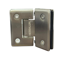 Bisagra Vidrio a Vidrio Para Angulo de 135º Para Puertas en Interior de Cristal Templado Herralum