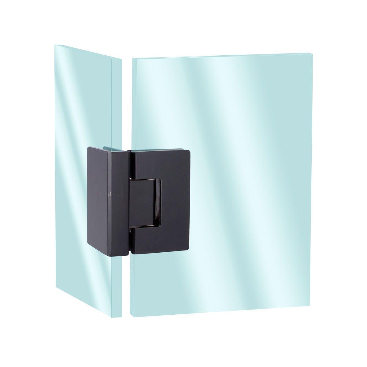 Bisagra Vidrio a Vidrio a 90º Para Puertas de Cristal Templado en Interior Herralum
