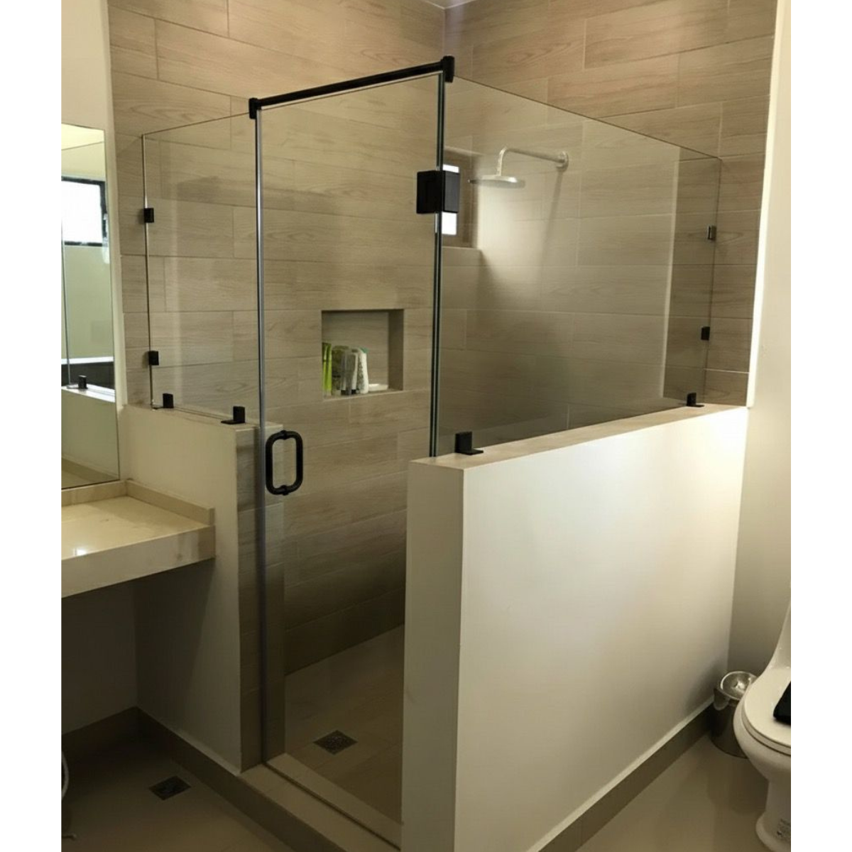 Bisagra Vidrio a Vidrio a 90º Para Puertas de Cristal Templado en Interior Herralum
