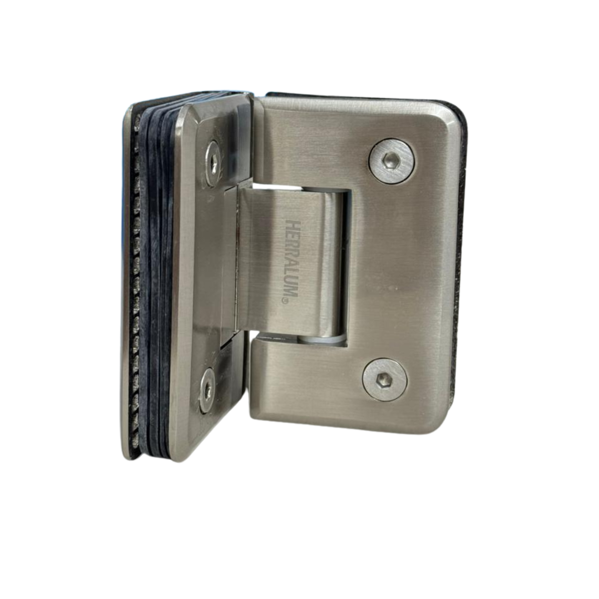Bisagra VIdrio a VIdrio a 90° Acero Inoxidable Herralum