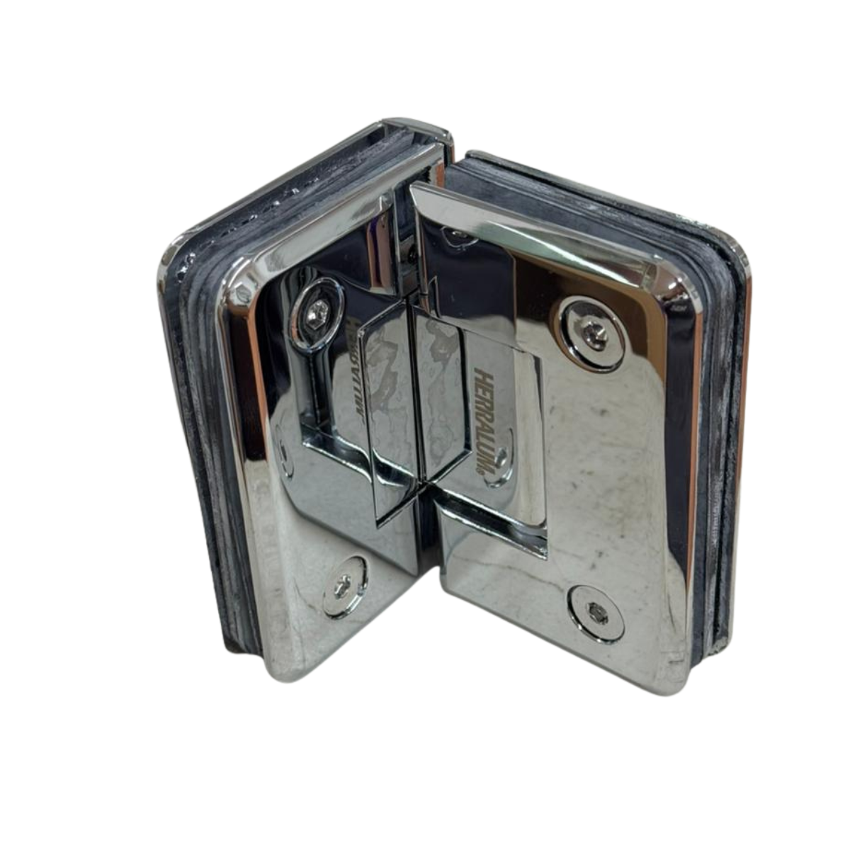 Bisagra VIdrio a VIdrio a 90° Acero Inoxidable Herralum