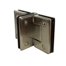 Bisagra Vidrio a Vidrio de 180º, Para Fijo y 2 Puertas Batientes Herralum