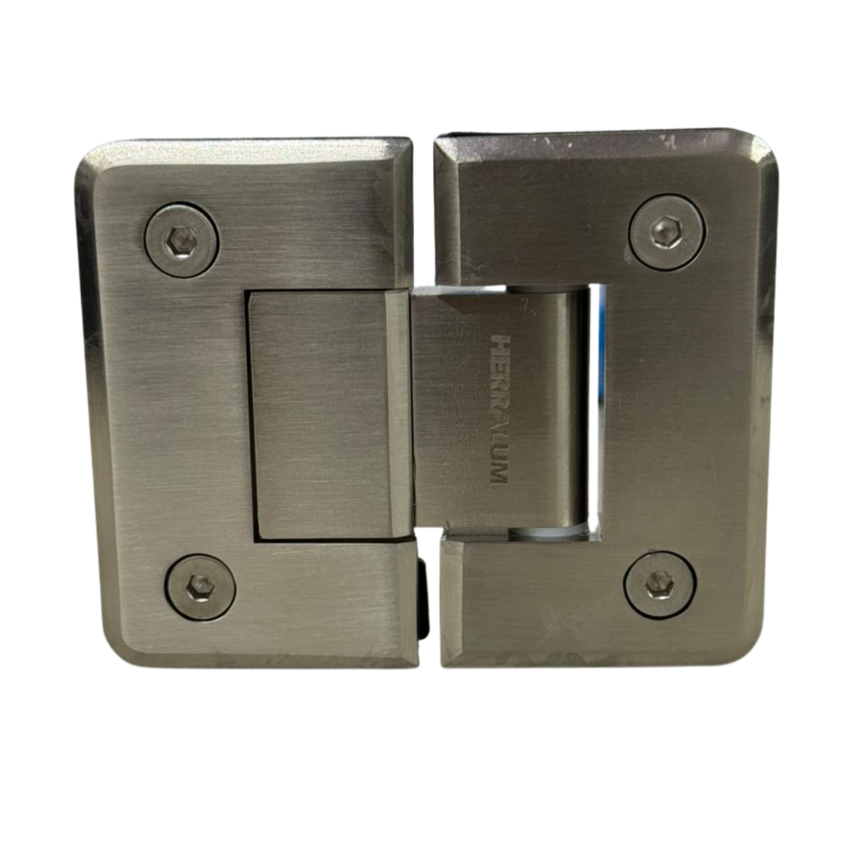 Bisagra VIdrio a VIdrio a 180° Acero Inoxidable Herralum