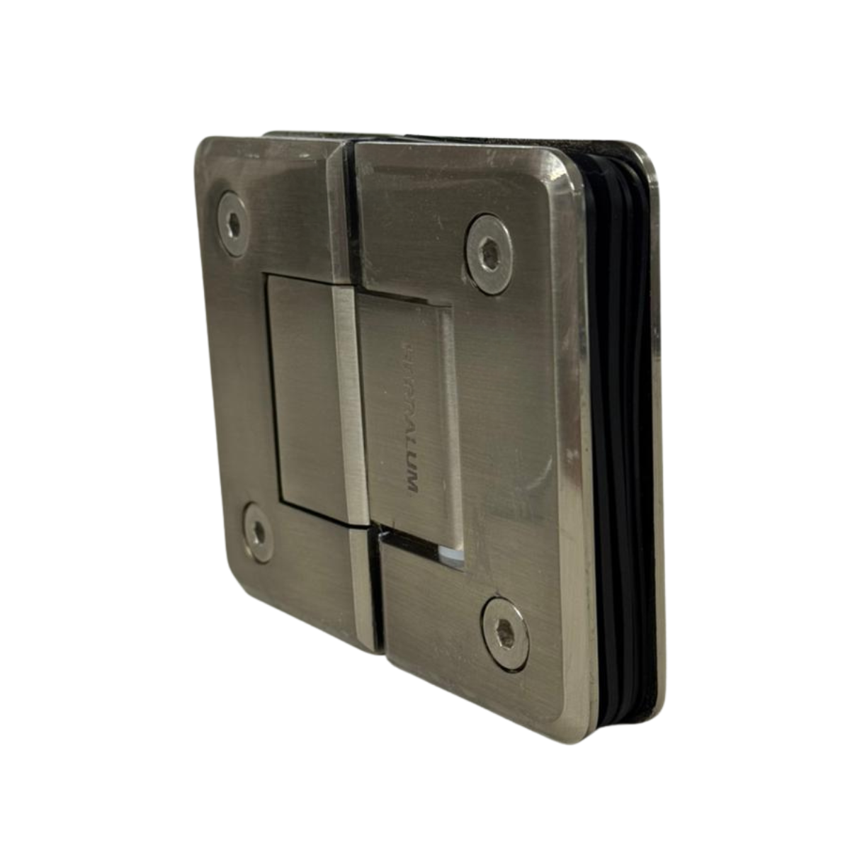 Bisagra Vidrio a Vidrio de 180º Para Puertas en Interior de Cristal Templado Herralum