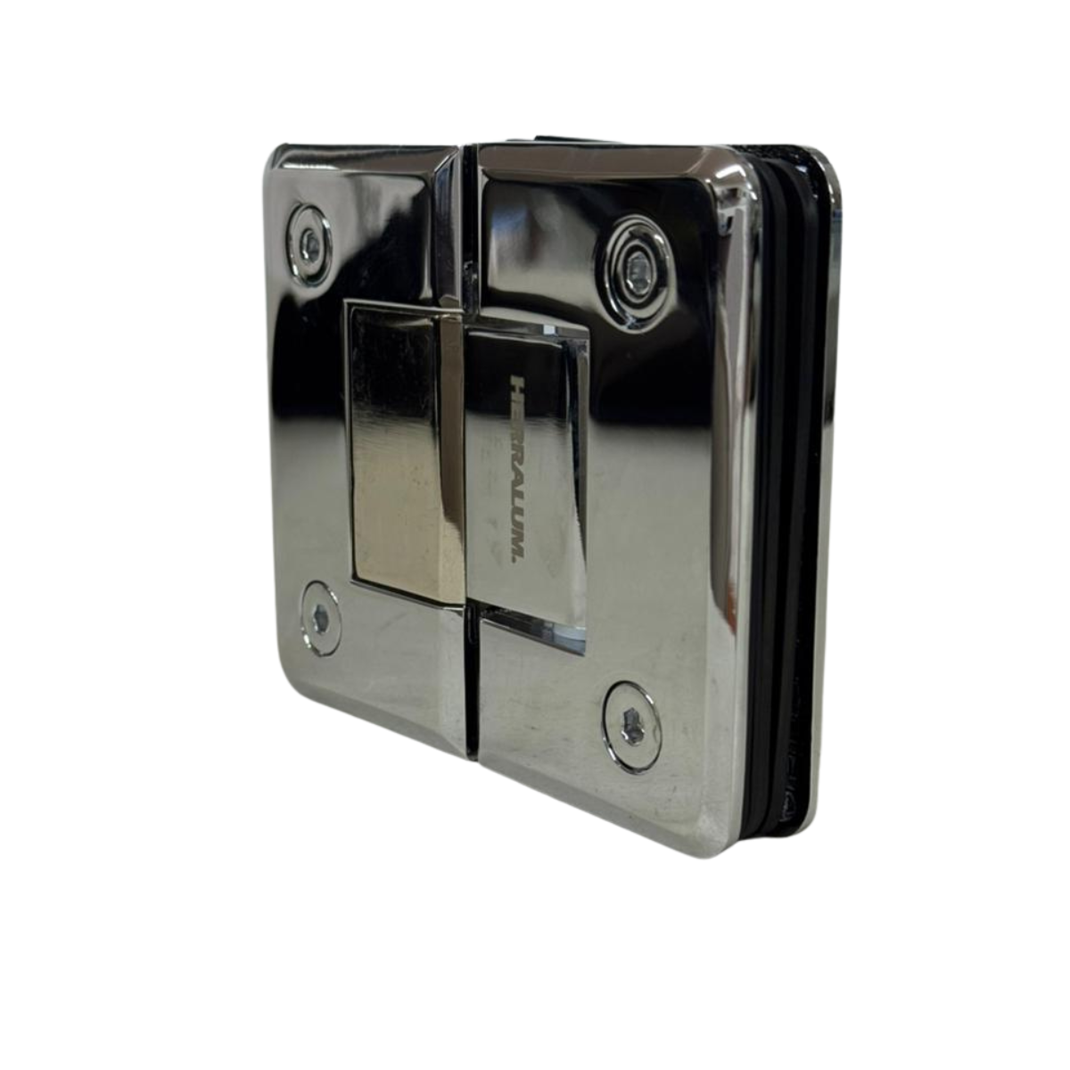 Bisagra Vidrio a Vidrio de 180º Para Puertas en Interior de Cristal Templado Herralum