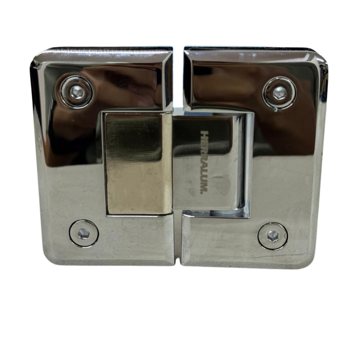 Bisagra Vidrio a Vidrio de 180º Para Puertas en Interior de Cristal Templado Herralum