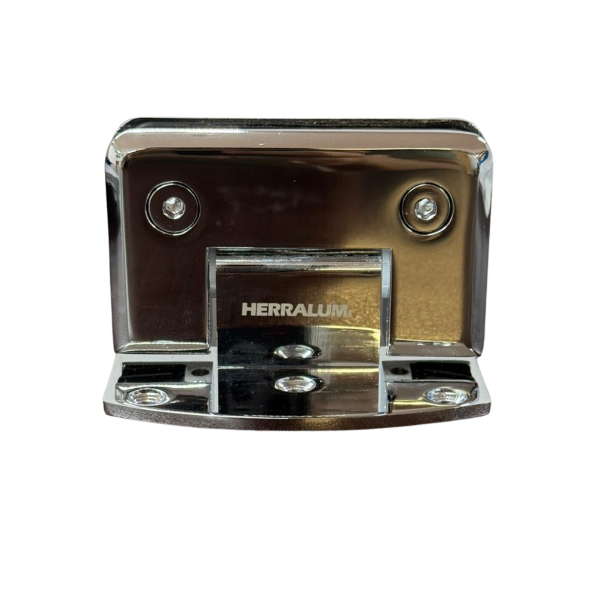 Bisagra descentrada Muro a Vidrio con Apertura de 180º Para Puertas de Cristal Templado Herralum