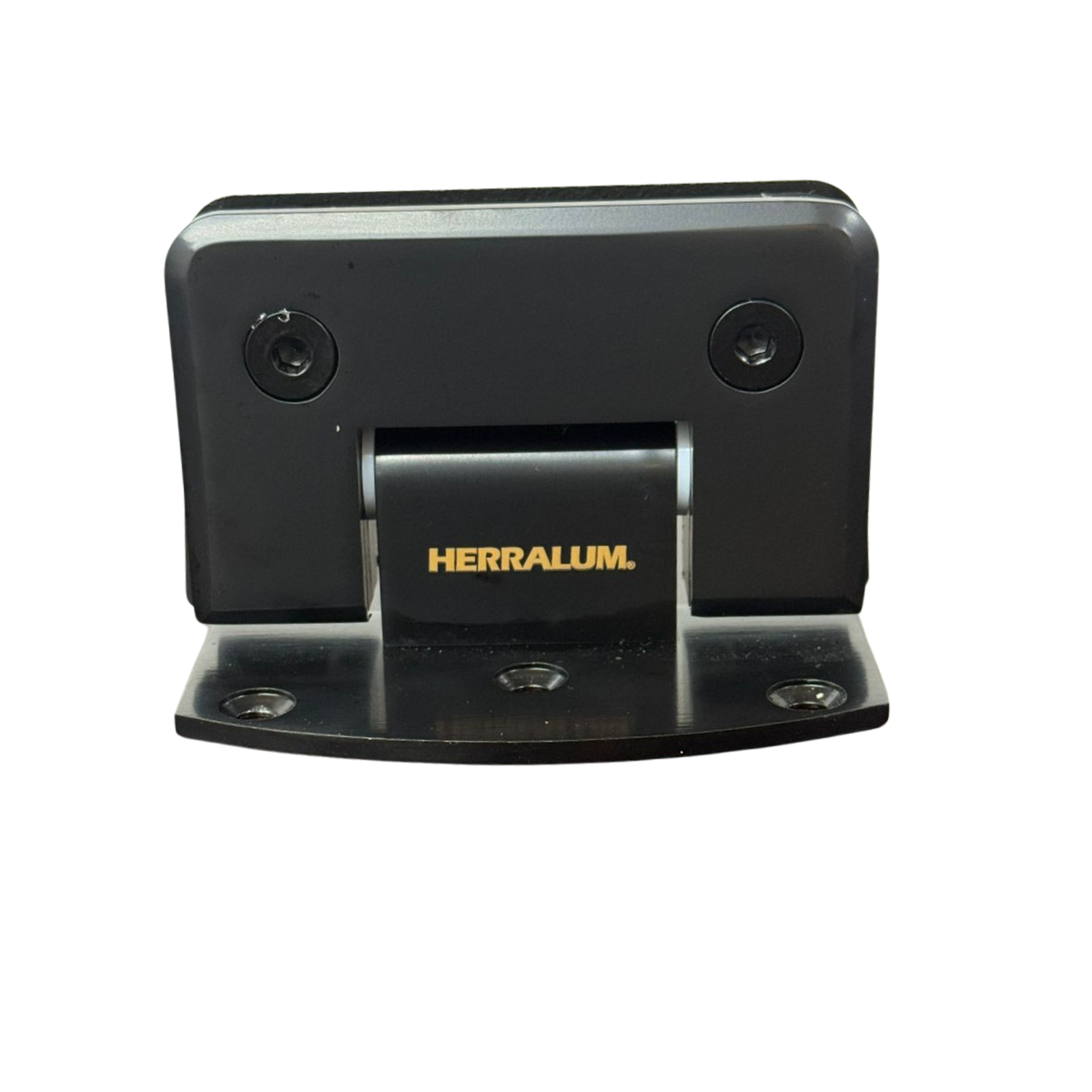 Bisagra descentrada Muro a Vidrio con Apertura de 180º Para Puertas de Cristal Templado Herralum